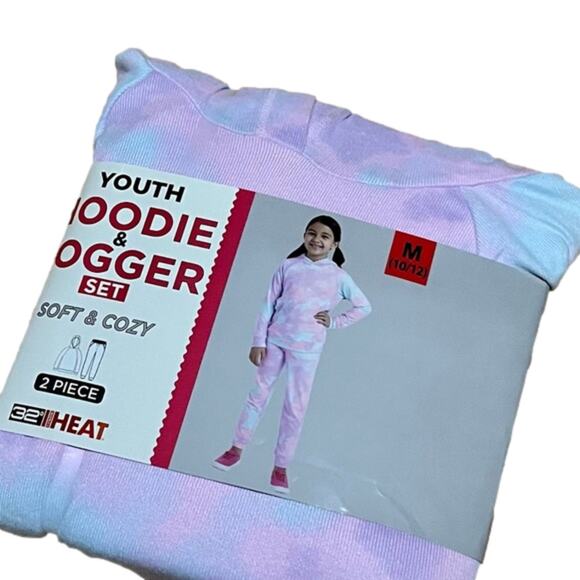 32 Degrees Girl’s Hoodie Jogger Set Size Medium NWT - Picture 2 of 5